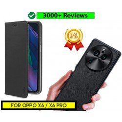 Oppo X6 / X6 Pro Black Book Strap case Top Quality